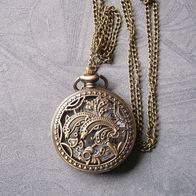 HU-39 Taschenuhr Sprungdeckeluhr Uhr Pocket Watch Delphin, Dolphin, Tümler