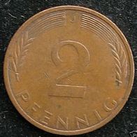 2 Pfennig 1976 "J" BRD / Deutschland / Germany / D