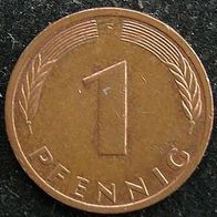 1 Pfennig 1990 "F" BRD / Deutschland / Germany / D