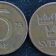 Schweden 5 Öre 1973 Sverige