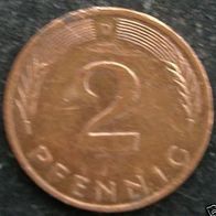 2 Pfennig 1992 "D" BRD / Deutschland / Germany / D