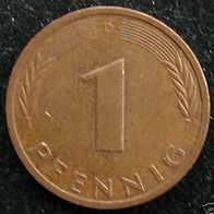 1 Pfennig 1991 "D" BRD / Deutschland / Germany / D