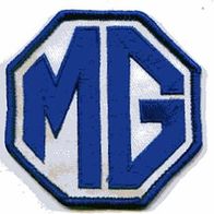 MG Morris Garages Aufnäher Patch Emblem Stickbild 1970er/1980er Jahre. Werbeartikel