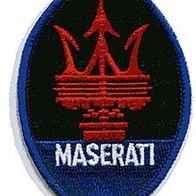 Maserati Aufnäher Patch Emblem Stickbild 70er/80er Jahr. Werbeartikel