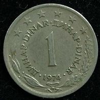 SFR Jugoslawien 1 Dinar 1974 Jugoslavija