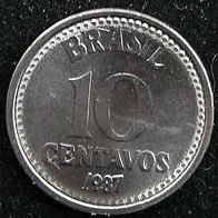 Brasilien 10 Centavos 1987 Brasil °