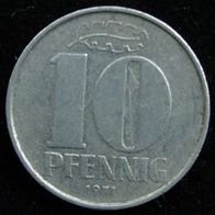 10 Pfennig 1971 "A" DDR / GDR / NDR / Deutschland