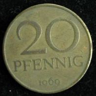 20 Pfennig 1969 "A" DDR / GDR / NDR / Deutschland