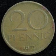 20 Pfennig 1971 "A" DDR / GDR / NDR / Deutschland