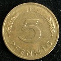 5 Pfennig BRD 1982 "F" Germany / Deutschland / D