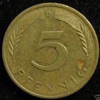 5 Pfennig BRD 1988 "D" Germany / Deutschland / D