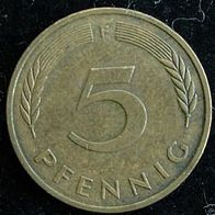 5 Pfennig BRD 1988 "F" Germany / Deutschland / D