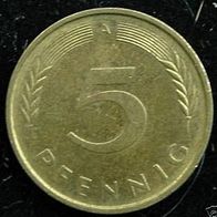 5 Pfennig BRD 1990 "A" Germany / Deutschland / D