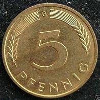 5 Pfennig BRD 1992 "G" Germany / Deutschland / D