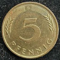 5 Pfennig BRD 1993 "F" Germany / Deutschland / D