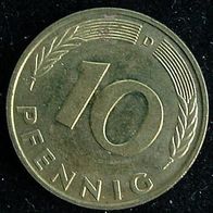 10 Pfennig BRD 1995 "D" Germany / Deutschland / D