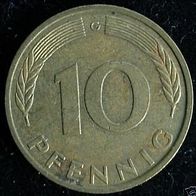 10 Pfennig BRD 1991 "G" Germany / Deutschland / D