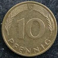 10 Pfennig BRD 1992 "G" Germany / Deutschland / D