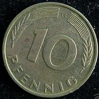 10 Pfennig BRD 1989 "G" Germany / Deutschland / D