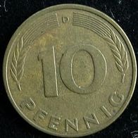 10 Pfennig BRD 1981 "D" Germany / Deutschland / D