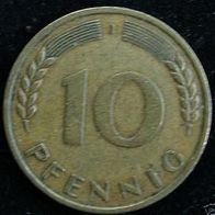 10 Pfennig BRD 1950 "J" Germany / Deutschland / D