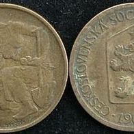 CSSR 1 Krone 1963 Tschechoslowakei / Tschechien / CZ