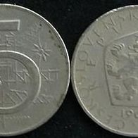 CSSR 5 Kronen 1968 Tschechoslowakei / Tschechien / CZ