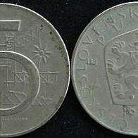 CSSR 5 Kronen 1975 Tschechoslowakei / Tschechien / CZ