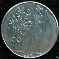 Italien 100 Lire 1989 >> gr. Münze << Italia #