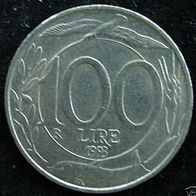 Italien 100 Lire 1993 >> gr. Münze << Italia #