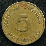 5 Pfennig BRD 1970 "F" Germany / Deutschland / D