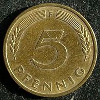 5 Pfennig BRD 1978 "F" Germany / Deutschland / D