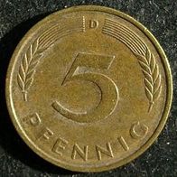 5 Pfennig BRD 1978 "D" Germany / Deutschland / D