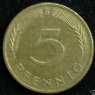 5 Pfennig BRD 1988 "D" Germany / Deutschland / D