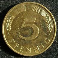 5 Pfennig BRD 1989 "J" Germany / Deutschland / D