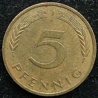 5 Pfennig BRD 1976 "J" Germany / Deutschland / D