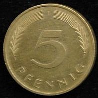 5 Pfennig BRD 1993 "J" Germany / Deutschland / D