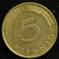 5 Pfennig BRD 1991 "A" Germany / Deutschland / D