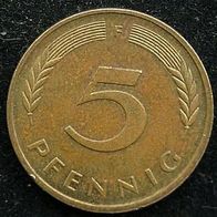 5 Pfennig BRD 1996 "F" Germany / Deutschland / D