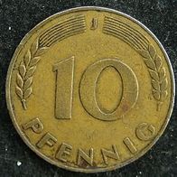 10 Pfennig BRD 1949 "J" >> Bank deutscher Länder << / D