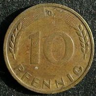 10 Pfennig BRD 1949 "D" >> Bank deutscher Länder << / D