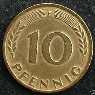 10 Pfennig BRD 1950 "F" Germany / Deutschland / D