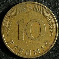 10 Pfennig BRD 1981 "D" Germany / Deutschland / D