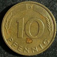 10 Pfennig BRD 1982 "D" Germany / Deutschland / D