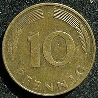 10 Pfennig BRD 1989 "F" Germany / Deutschland / D