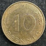 10 Pfennig BRD 1990 "J" Germany / Deutschland / D