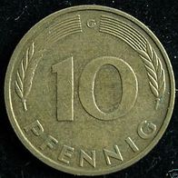 10 Pfennig BRD 1991 "G" Germany / Deutschland / D