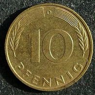 10 Pfennig BRD 1993 "D" Germany / Deutschland / D