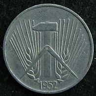 DDR 1 Pfennig 1952 "A" GDR / NDR / Deutschland / D