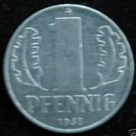 DDR 1 Pfennig 1968 "A" GDR / NDR / Deutschland / D